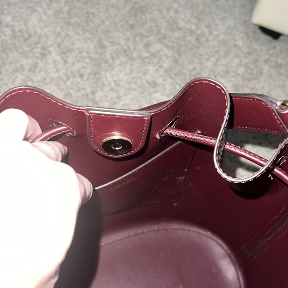 🌹Ralph Lauren Large Leather Bucket Bag Drawstring Closure - Excellent Condition - Picture 7 of 7